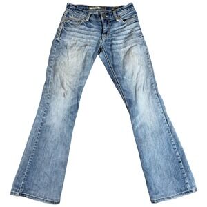 BKE Buckle Fulton Bootcut Jeans Womens 27x31 Blue Denim Stretch Medium Wash